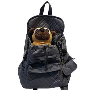 Top Paw Knapsack Gray Mini Backpack Dog Cat Carrier Gray Pets Up To 15LBS